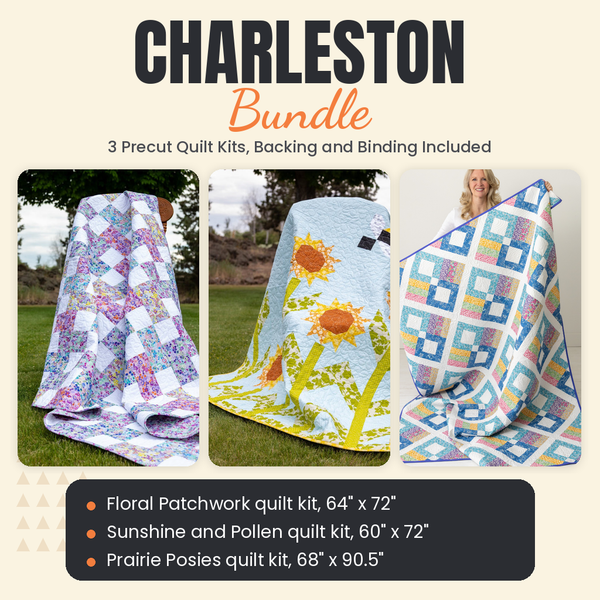 Charleston Bundle - Floral Patchwork, Sunshine and Pollen and Prairie Posies quilts - photo 1 of 19 - The Fabric Hut