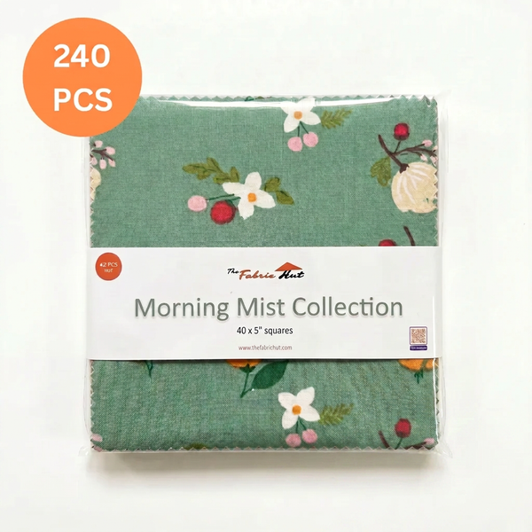 Charm-pack 240pcs - 5" Square Precuts - Morning Mist Collection