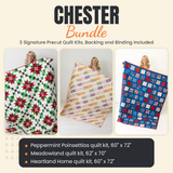Chester Bundle - Peppermint Poinsettias, Meadowland and Heartland Home quilts - photo 1 of 18 - The Fabric Hut