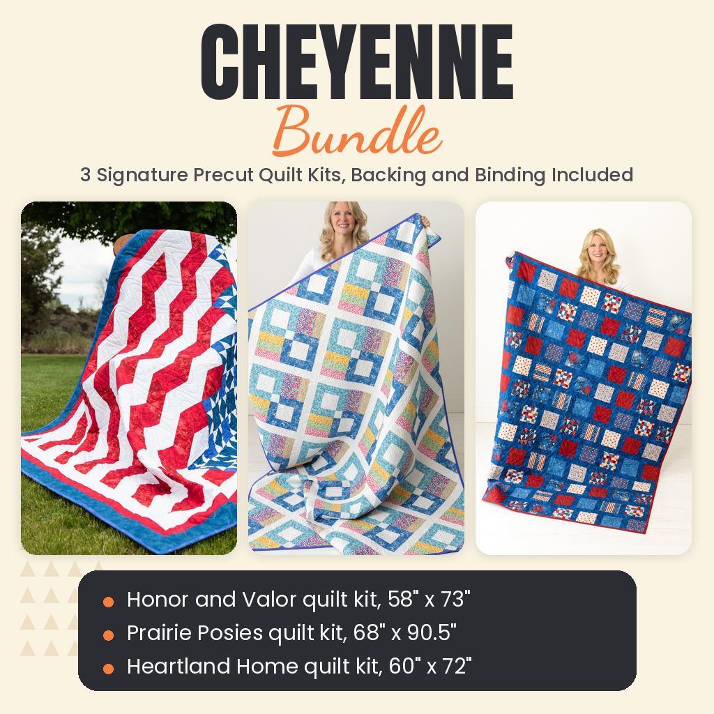 Cheyenne Bundle - Honor and Valor, Prairie Posies and Heartland Home quilts - photo 1 of 18 - The Fabric Hut