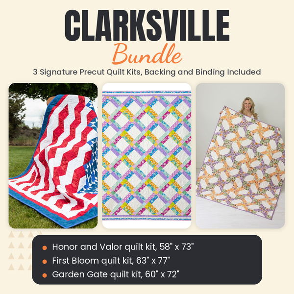 Clarksville Bundle - Honor and Valor, First Bloom and Garden Gate quilts - photo 1 of 19 - The Fabric Hut
