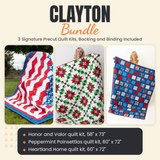Clayton Bundle - Honor and Valor, Peppermint Poinsettias and Heartland Home quilts - photo 1 of 18 - The Fabric Hut