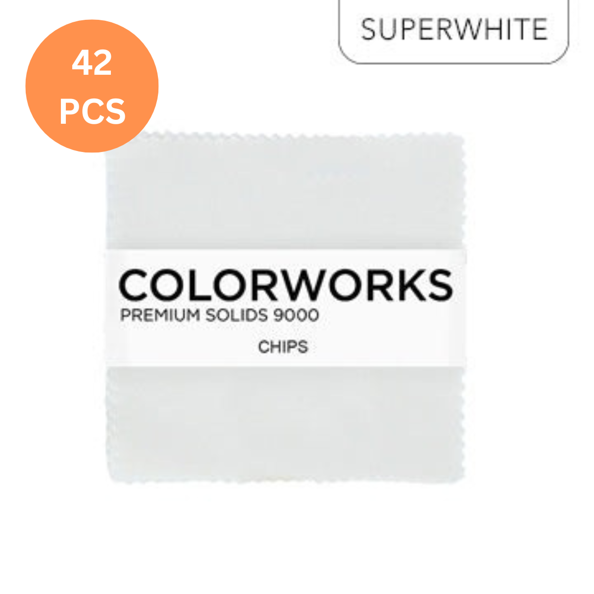 Charm-pack 42pcs - 5" Square Precuts - SuperWhite - Colorworks Collection by Northcott - The Fabric Hut