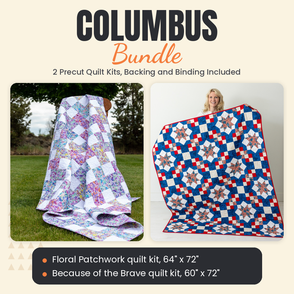 Columbus Bundle - Floral Patchwork and Because of the Brave quilts - photo 1 of 13 - The Fabric Hut