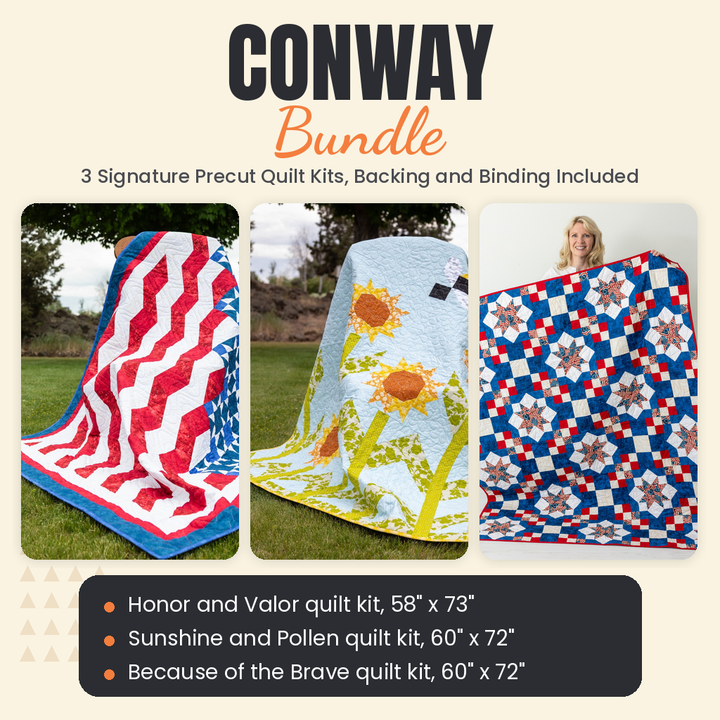 Conway Bundle - Honor and Valor, Sunshine and Pollen and Because of the Brave quilts - photo 1 of 19 - The Fabric Hut