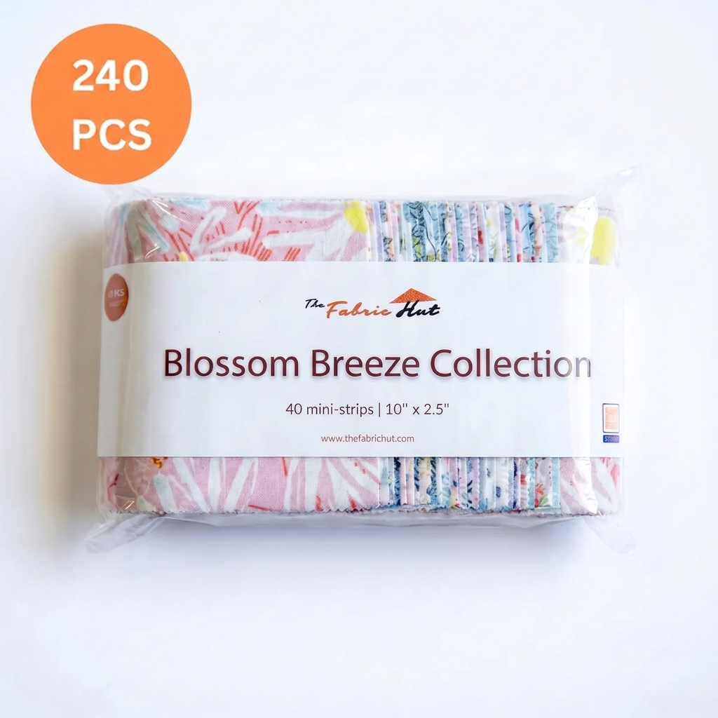 240-Piece Cotton 2.5'' x 10'' Mini Strips - Blossom Breeze Collection