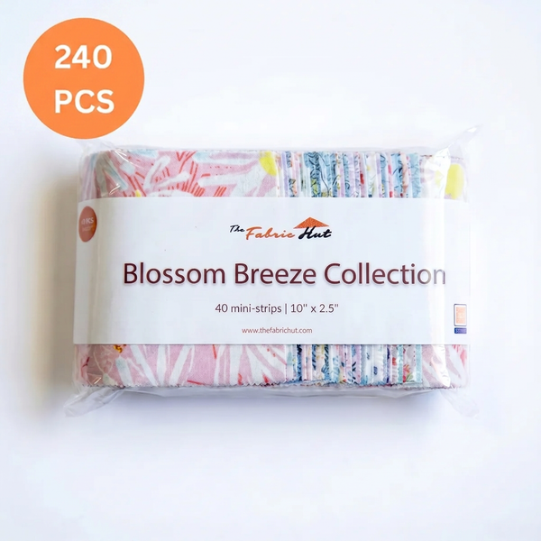 240-Piece Cotton 2.5'' x 10'' Mini Strips - Blossom Breeze Collection