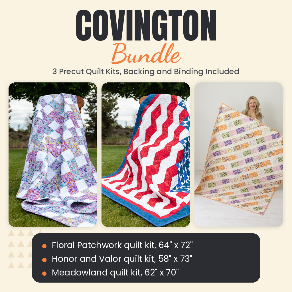 Covington Bundle - Floral Patchwork, Honor and Valor and Meadowland quilts - photo 1 of 19 - The Fabric Hut
