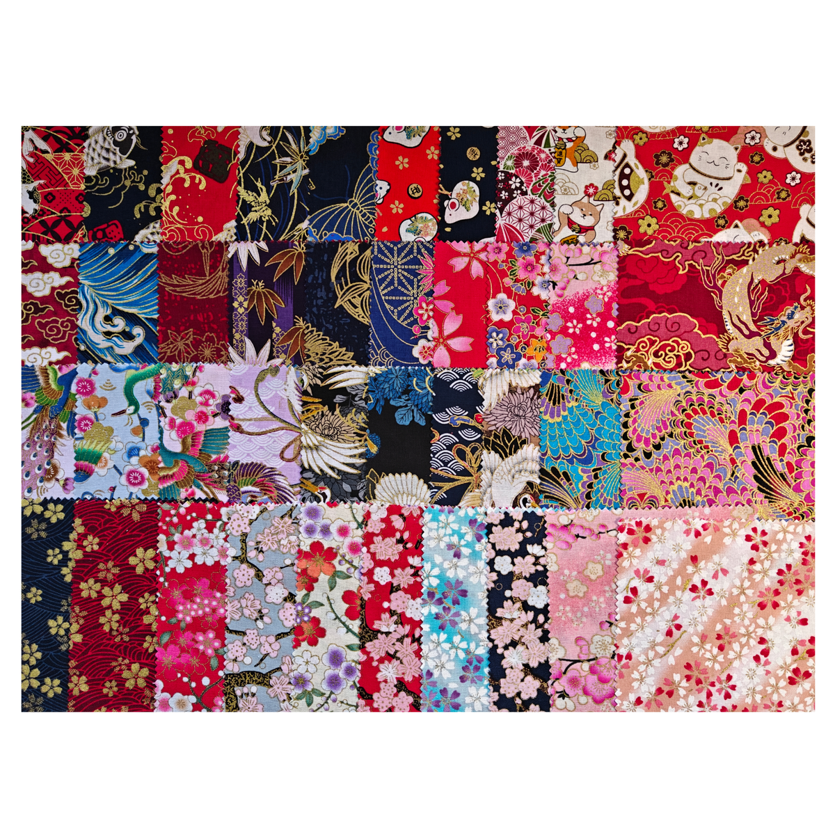Crimson Garden 2.5 x 10 inch cotton mini strips, 240 precut quilting strips across six packs