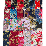 Crimson Garden charm pack with 240 precut 5 inch cotton squares across six packs