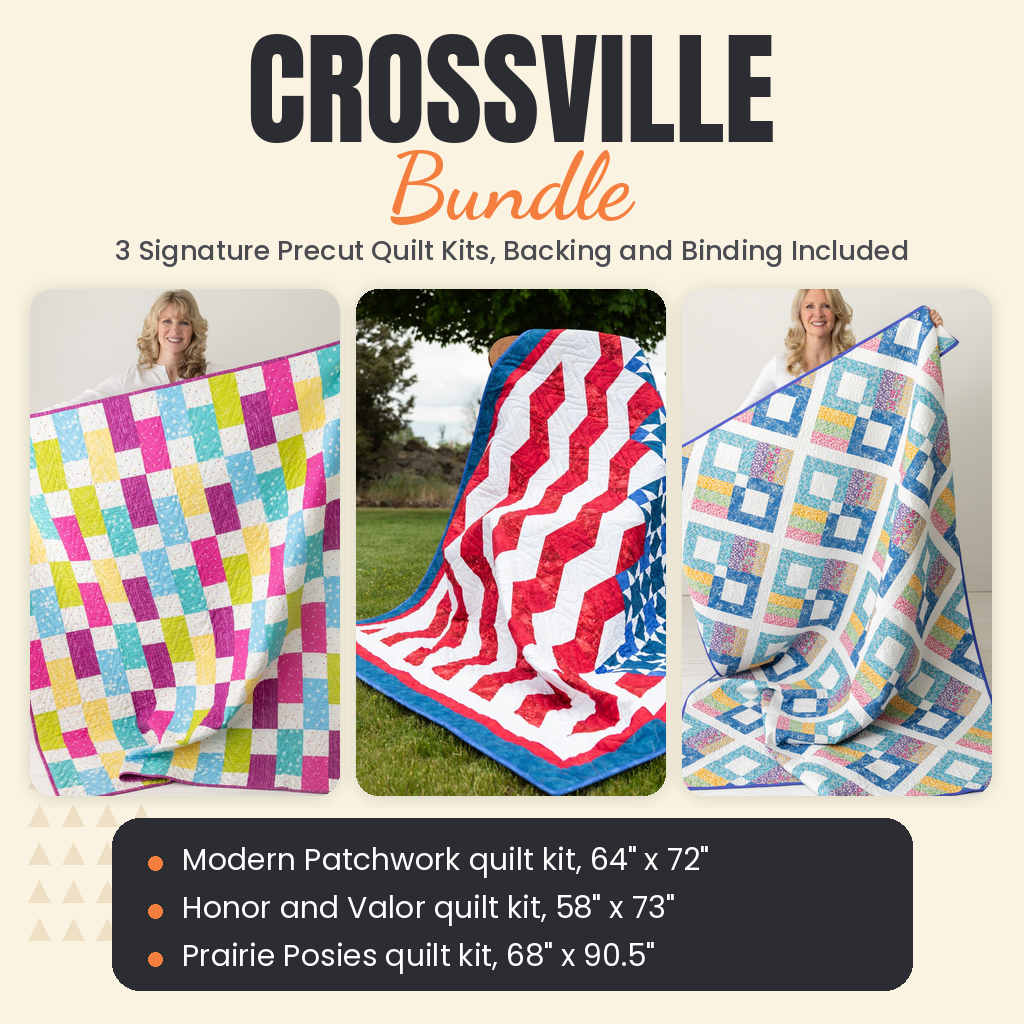Crossville Bundle - Modern Patchwork, Honor and Valor and Prairie Posies quilts - photo 1 of 19 - The Fabric Hut