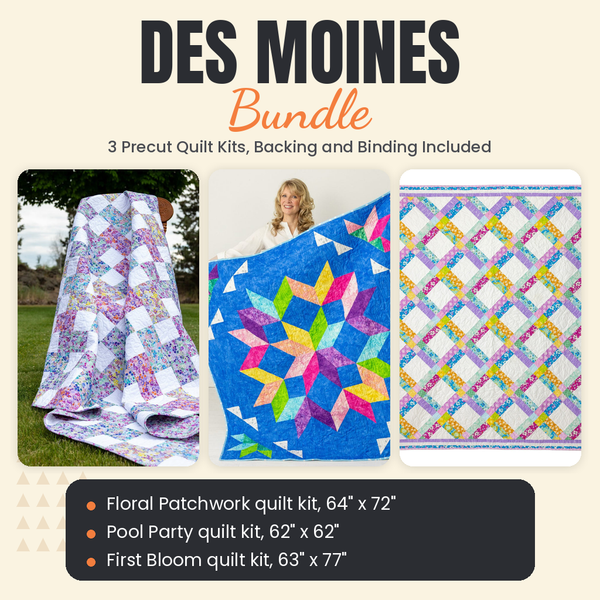Des Moines Bundle - Floral Patchwork, Pool Party and First Bloom quilts - photo 1 of 19 - The Fabric Hut