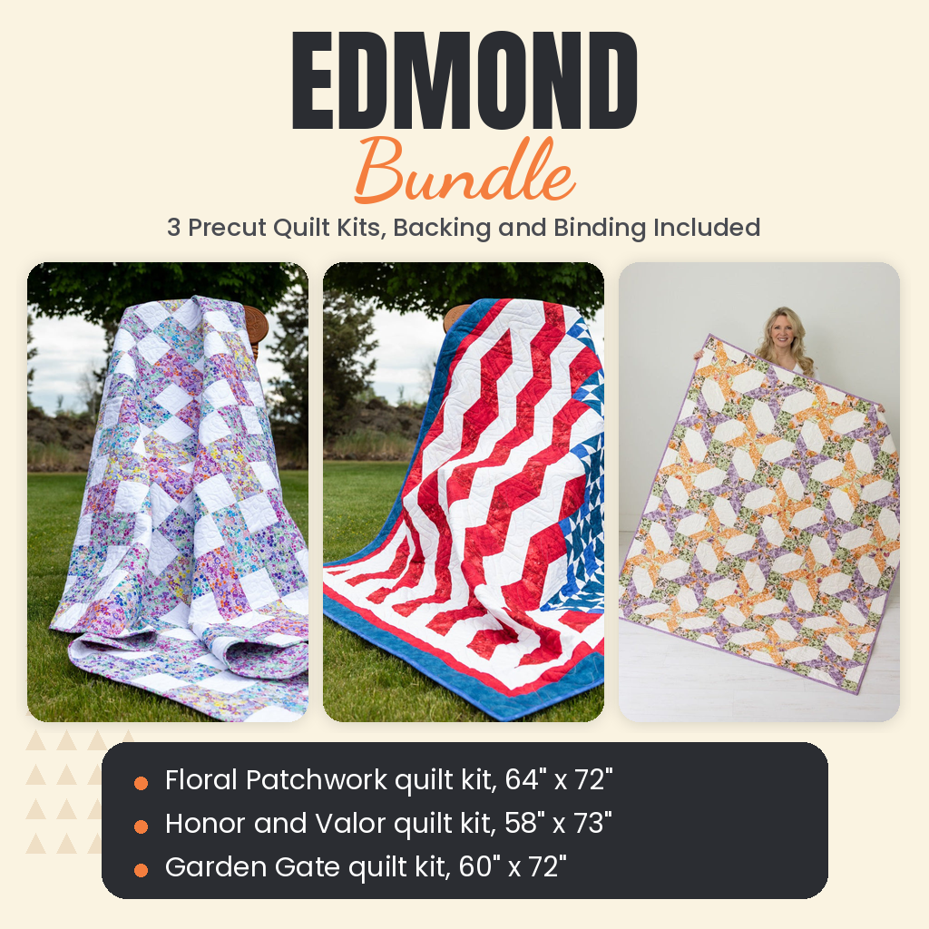 Edmond Bundle - Floral Patchwork, Honor and Valor and Garden Gate quilts - photo 1 of 19 - The Fabric Hut