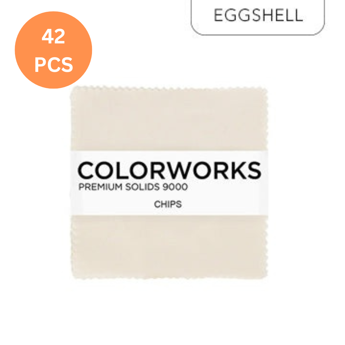 Charm-pack 42pcs - 5" Square Precuts - Eggshell Natural - Colorworks Collection by Northcott - The Fabric Hut