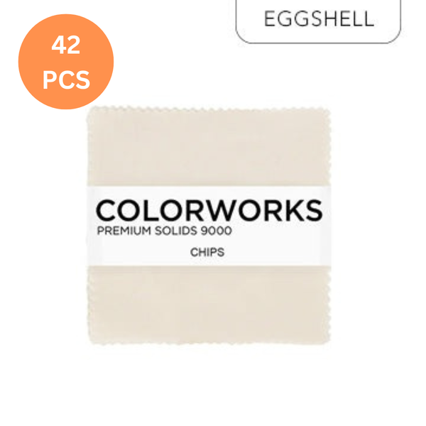 Charm-pack 42pcs - 5" Square Precuts - Eggshell Natural - Colorworks Collection by Northcott
