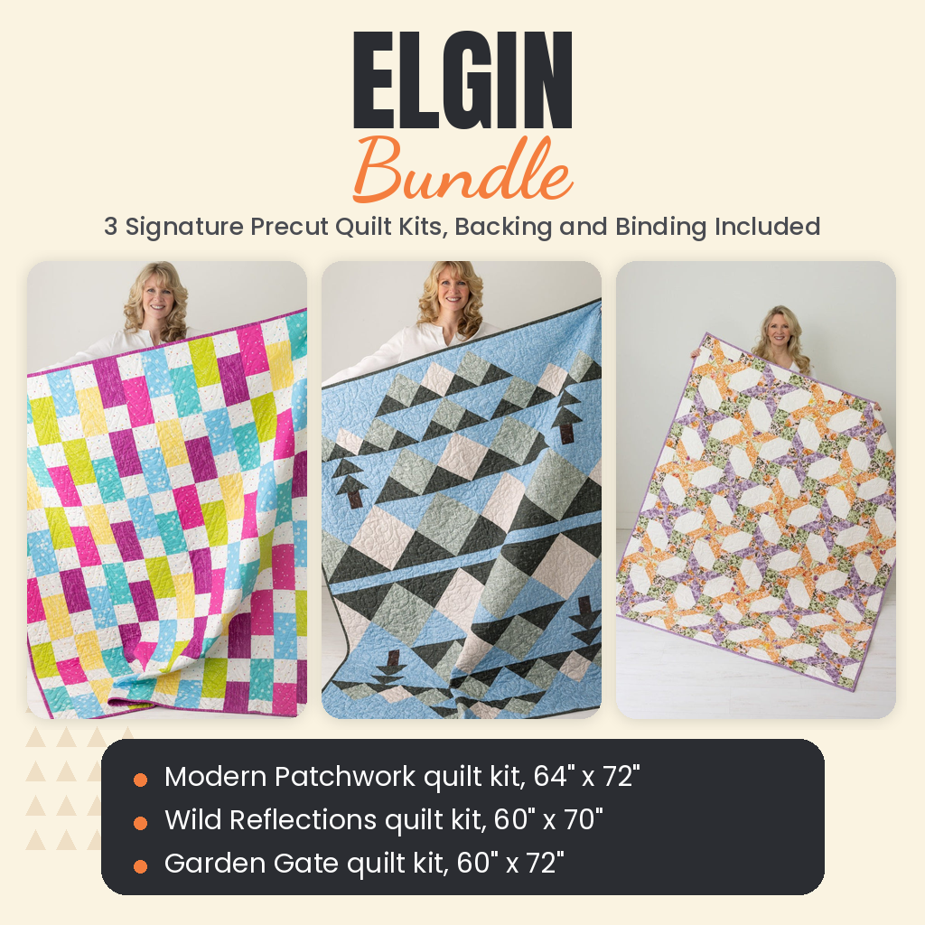 Elgin Bundle - Modern Patchwork, Wild Reflections and Garden Gate quilts - photo 1 of 19 - The Fabric Hut