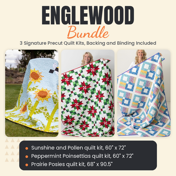 Englewood Bundle - Sunshine and Pollen, Peppermint Poinsettias and Prairie Posies quilts - photo 1 of 19 - The Fabric Hut