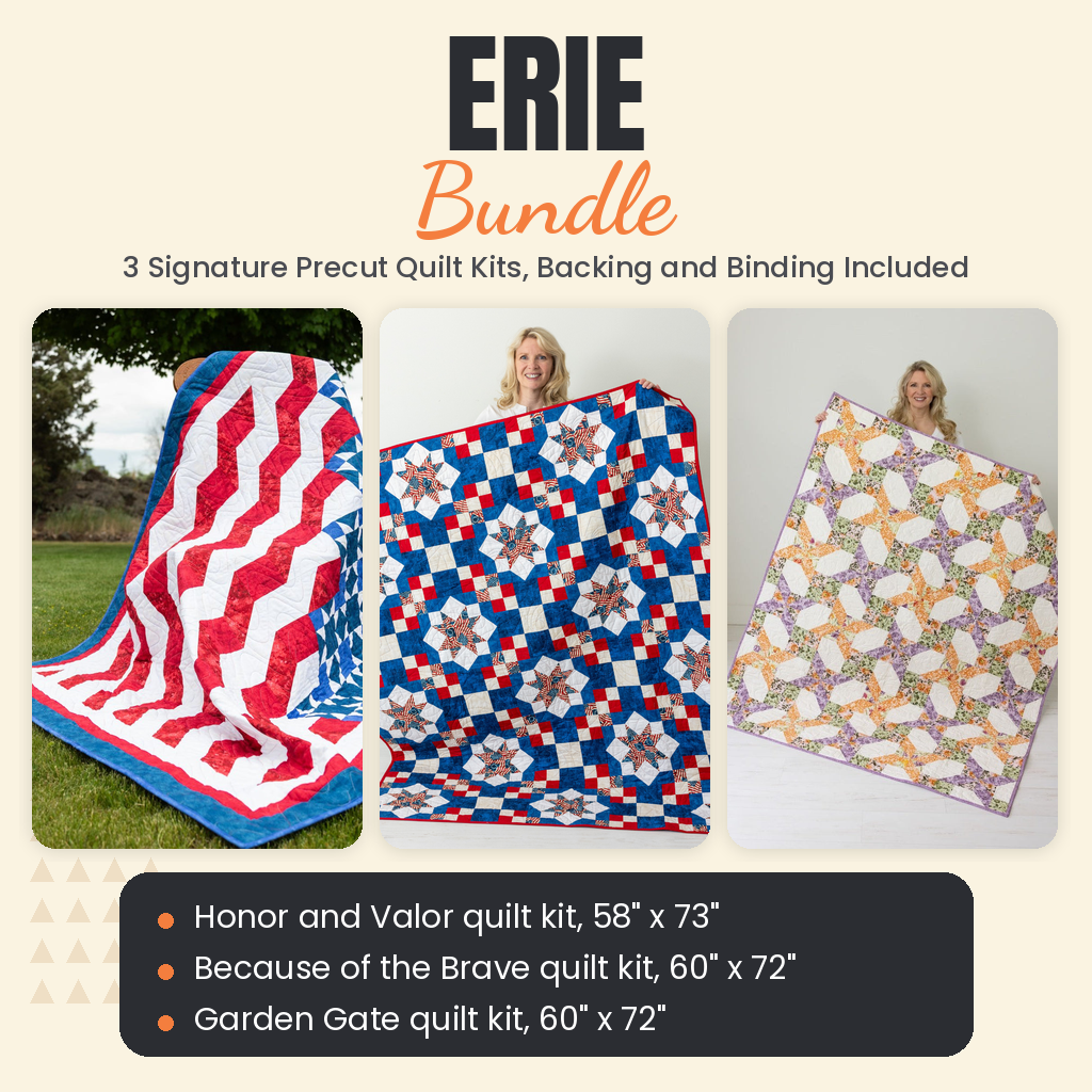 Erie Bundle - Honor and Valor, Because of the Brave and Garden Gate quilts - photo 1 of 19 - The Fabric Hut