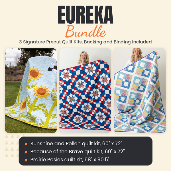 Eureka Bundle - Sunshine and Pollen, Because of the Brave and Prairie Posies quilts - photo 1 of 19 - The Fabric Hut