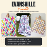 Evansville Bundle - Modern Patchwork, Floral Patchwork and Garden Gate quilts - photo 1 of 19 - The Fabric Hut