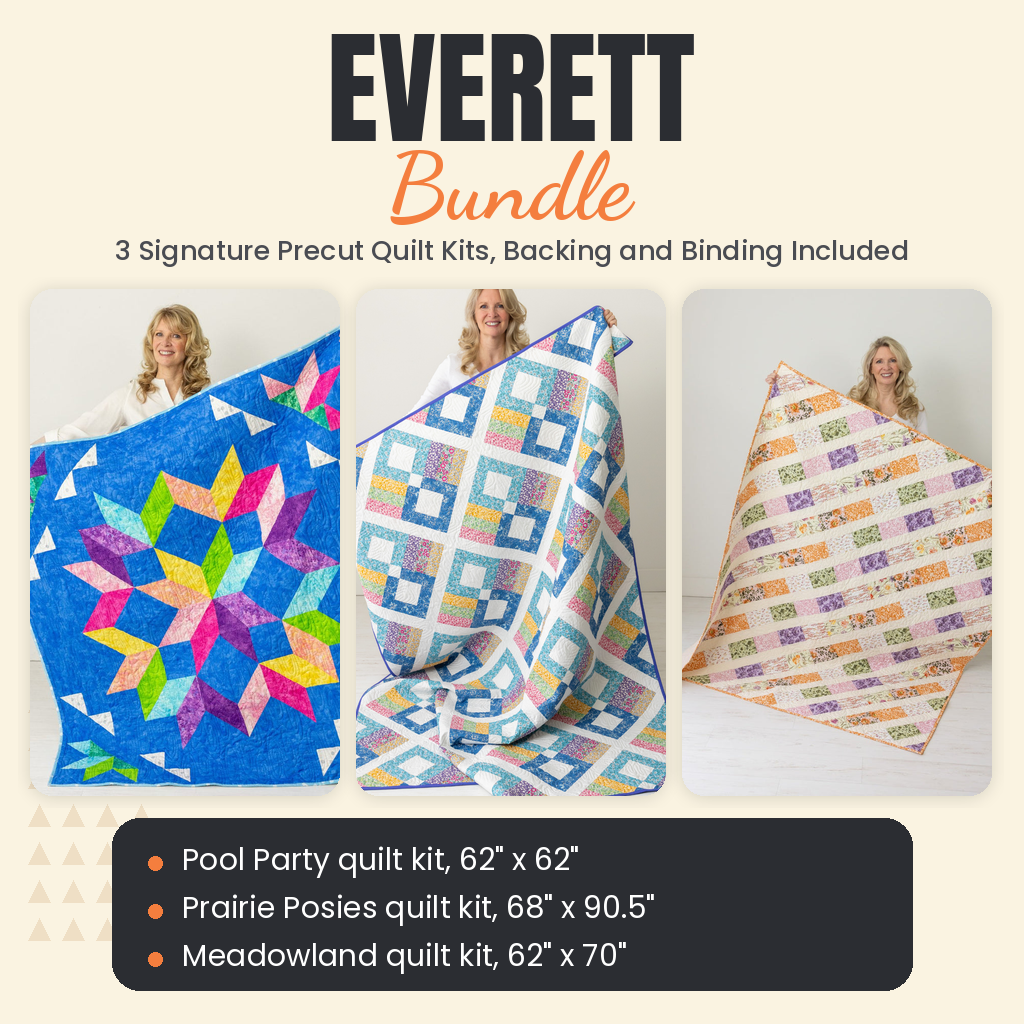 Everett Bundle - Pool Party, Prairie Posies and Meadowland quilts - photo 1 of 19 - The Fabric Hut