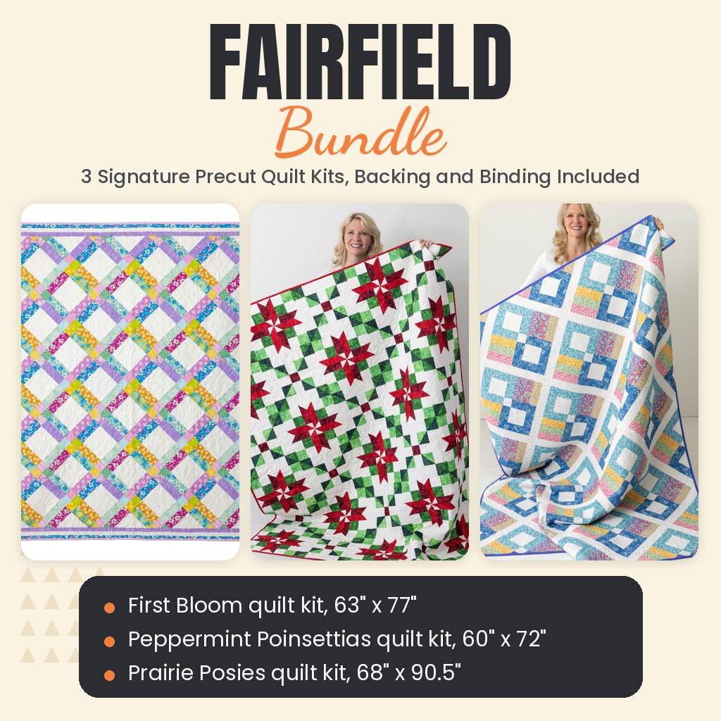 Fairfield Bundle - First Bloom, Peppermint Poinsettias and Prairie Posies quilts - photo 1 of 19 - The Fabric Hut
