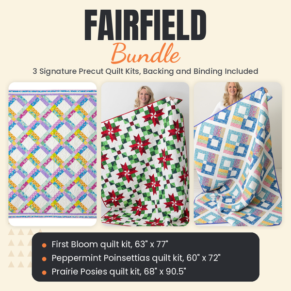 Fairfield Bundle - First Bloom, Peppermint Poinsettias and Prairie Posies quilts - photo 1 of 19 - The Fabric Hut