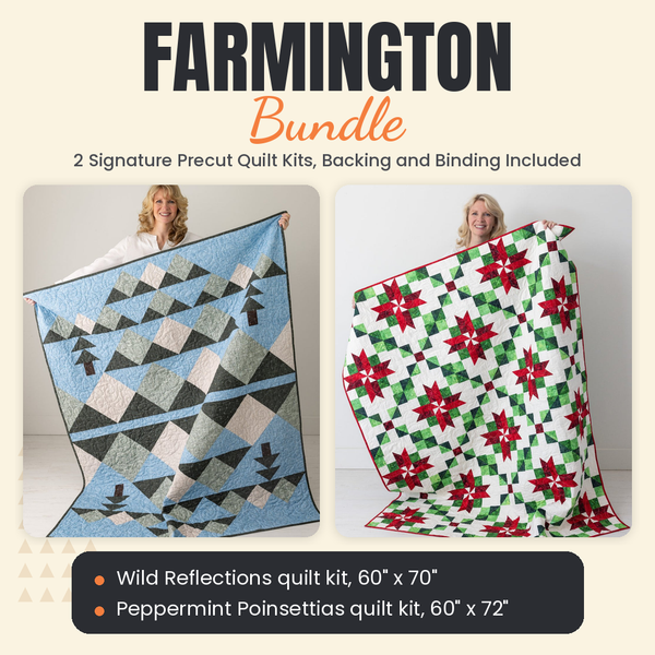 Farmington Bundle - Wild Reflections and Peppermint Poinsettias quilts - photo 1 of 13 - The Fabric Hut