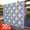 First Bloom Quilting Kit - Pre-Cut with Complete Backing & Binding - Experienced Beginner - 63x77 inches Finished Size