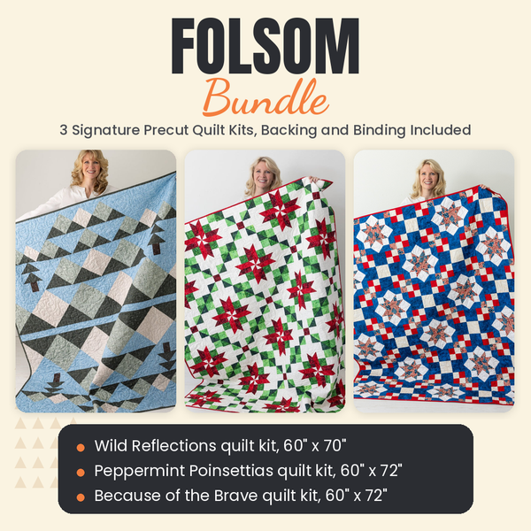 Folsom Bundle - Wild Reflections, Peppermint Poinsettias and Because of the Brave quilts - photo 1 of 19 - The Fabric Hut