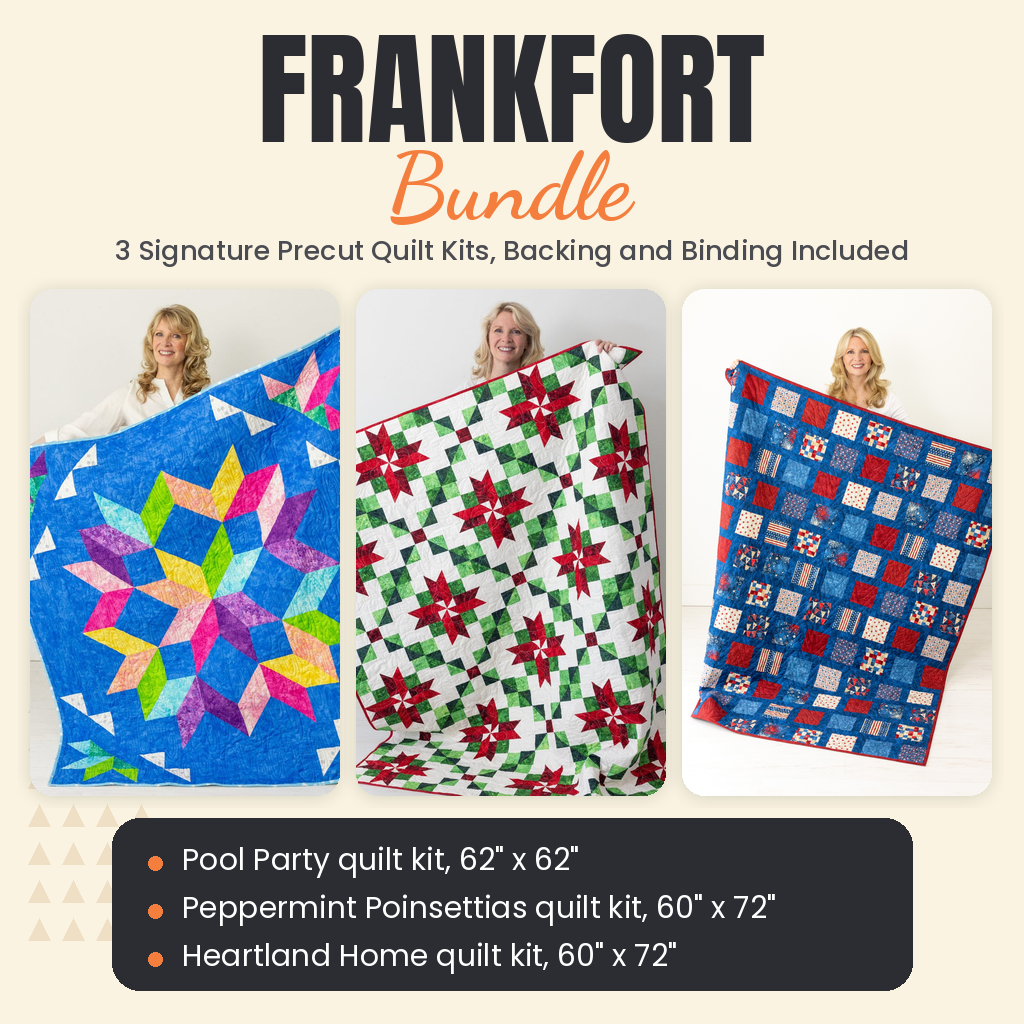 Frankfort Bundle - Pool Party, Peppermint Poinsettias and Heartland Home quilts - photo 1 of 18 - The Fabric Hut