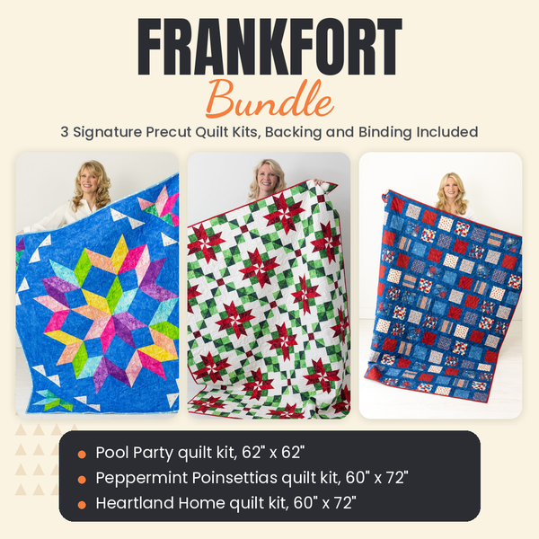 Frankfort Bundle - Pool Party, Peppermint Poinsettias and Heartland Home quilts - photo 1 of 18 - The Fabric Hut