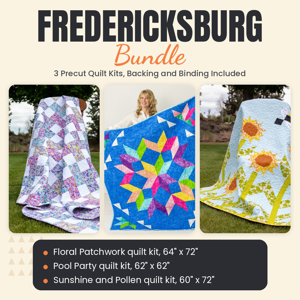 Fredericksburg Bundle - Floral Patchwork, Pool Party and Sunshine and Pollen quilts - photo 1 of 19 - The Fabric Hut