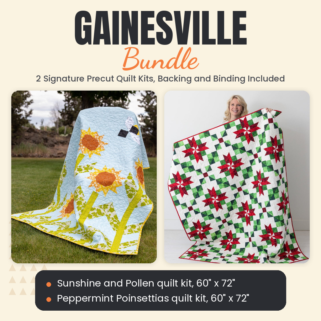 Gainesville Bundle - Sunshine and Pollen and Peppermint Poinsettias quilts - photo 1 of 13 - The Fabric Hut