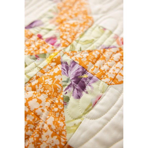 Garden Gate Quilting Kit - Pre-Cut with Complete Backing & Binding - Experienced Beginner - 60x72 inches Finished Size