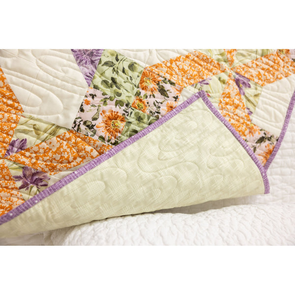 Garden Gate Quilting Kit - Pre-Cut with Complete Backing & Binding - Experienced Beginner - 60x72 inches Finished Size