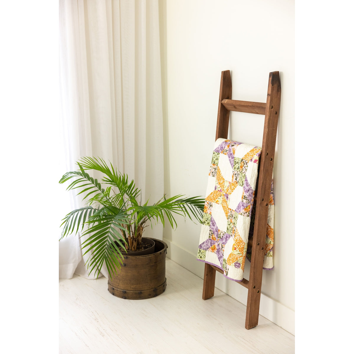 Garden Gate Quilting Kit - Pre-Cut with Complete Backing & Binding - Experienced Beginner - 60x72 inches Finished Size