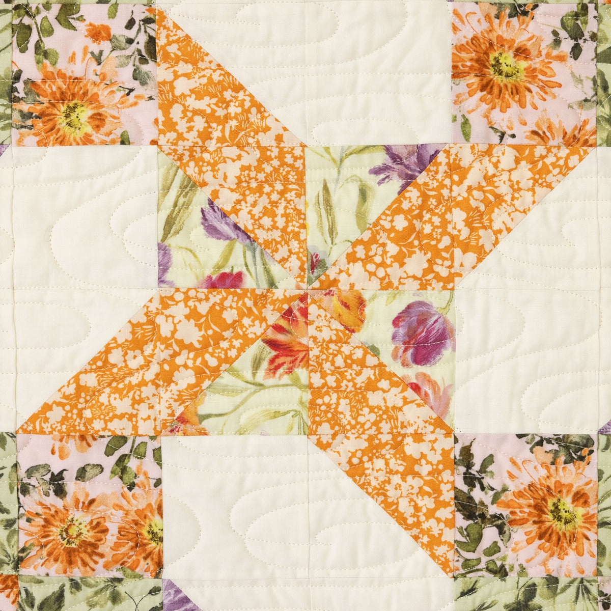 Garden Gate Quilting Kit - Pre-Cut with Complete Backing & Binding - Experienced Beginner - 60x72 inches Finished Size