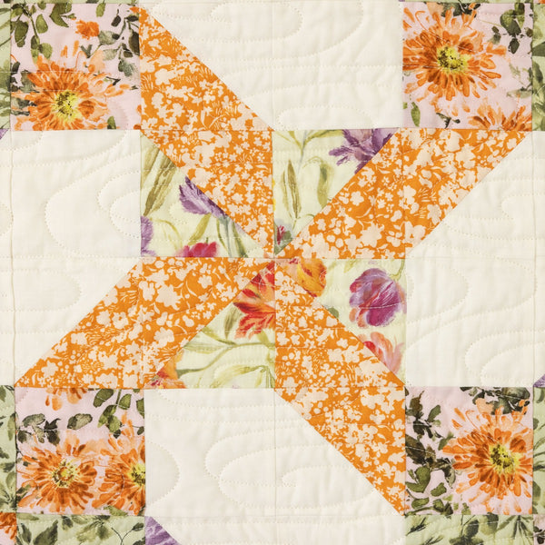 Garden Gate Quilting Kit - Pre-Cut with Complete Backing & Binding - Experienced Beginner - 60x72 inches Finished Size