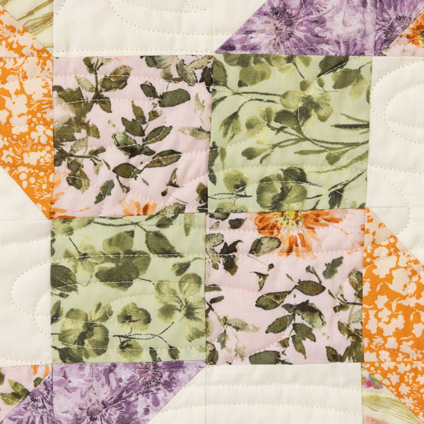 Garden Gate Quilting Kit - Pre-Cut with Complete Backing & Binding - Experienced Beginner - 60x72 inches Finished Size