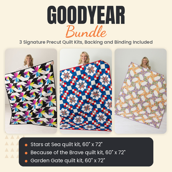 Goodyear Bundle - Stars at Sea, Because of the Brave and Garden Gate quilts - photo 1 of 19 - The Fabric Hut