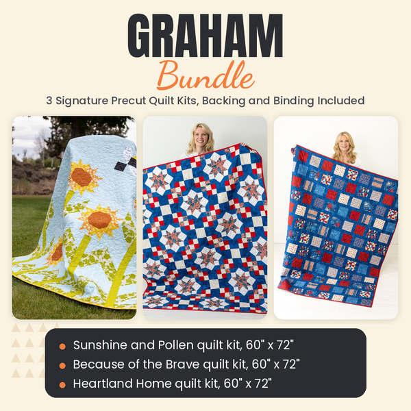 Graham Bundle - Sunshine and Pollen, Because of the Brave and Heartland Home quilts - photo 1 of 18 - The Fabric Hut