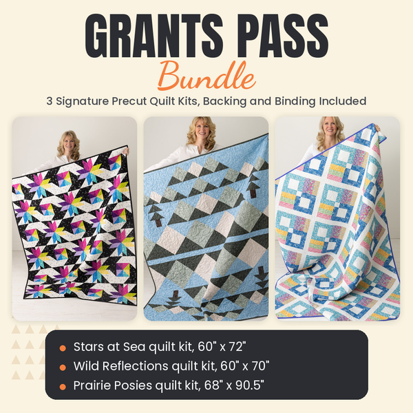 Grants Pass Bundle - Stars at Sea, Wild Reflections and Prairie Posies quilts - photo 1 of 19 - The Fabric Hut