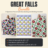 Great Falls Bundle - Stars at Sea, First Bloom and Peppermint Poinsettias quilts - photo 1 of 19 - The Fabric Hut