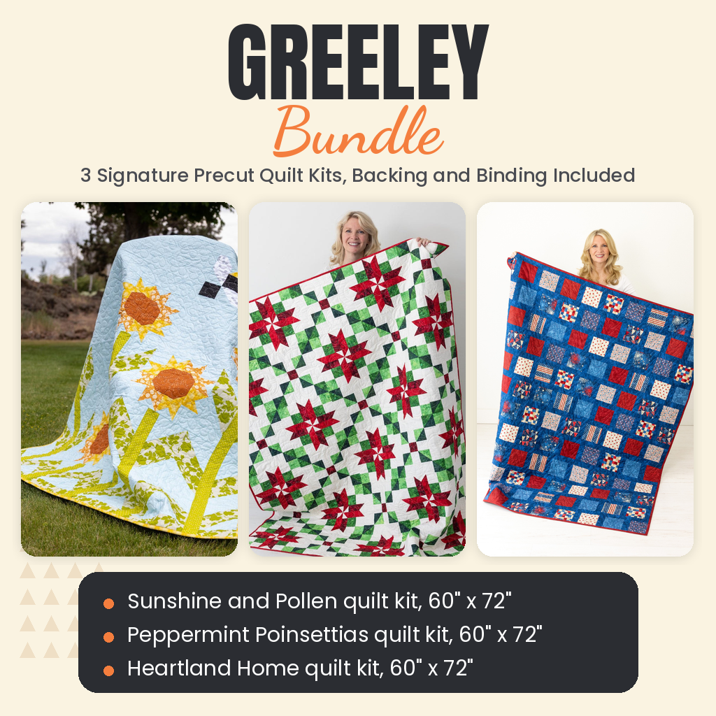 Greeley Bundle - Sunshine and Pollen, Peppermint Poinsettias and Heartland Home quilts - photo 1 of 18 - The Fabric Hut