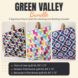 Green Valley Bundle - Stars at Sea, Modern Patchwork and Because of the Brave quilts - photo 1 of 19 - The Fabric Hut