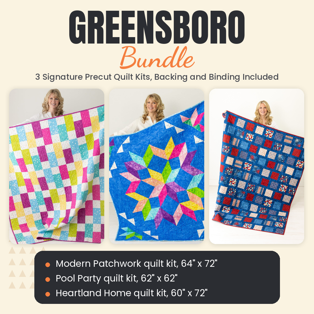 Greensboro Bundle - Modern Patchwork, Pool Party and Heartland Home quilts - photo 1 of 18 - The Fabric Hut