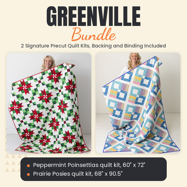 Greenville Bundle - Peppermint Poinsettias and Prairie Posies quilts - photo 1 of 13 - The Fabric Hut