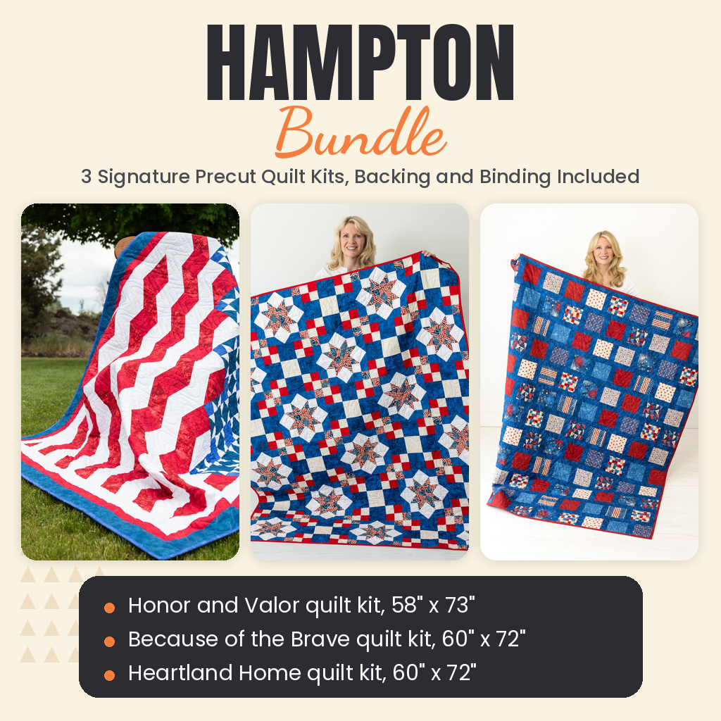 Hampton Bundle - Honor and Valor, Because of the Brave and Heartland Home quilts - photo 1 of 18 - The Fabric Hut