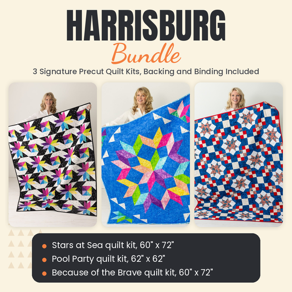 Harrisburg Bundle - Stars at Sea, Pool Party and Because of the Brave quilts - photo 1 of 19 - The Fabric Hut